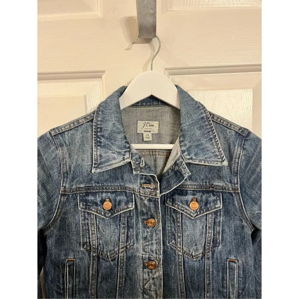 J. Crew Classic Denim Jacket sz PS EUC